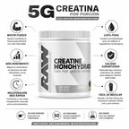 RAW NUTRITION CREATINE | Creatina Monohidratada (150G)
