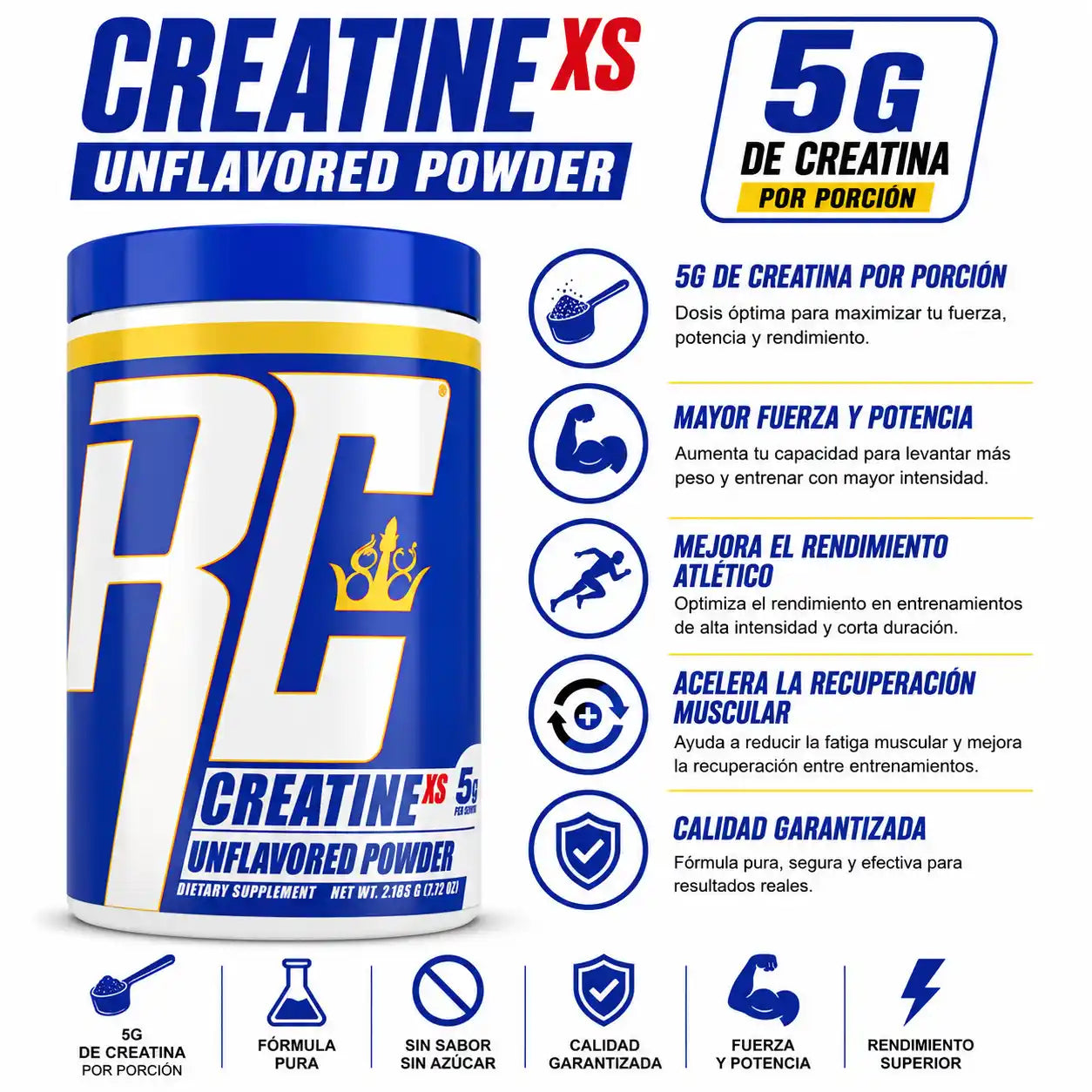 RC CREATINE | Creatina Monohidratada (1KG)