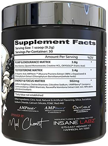 PSYCHOTIC TEST | Pre Entreno + Test Booster (30 serv)