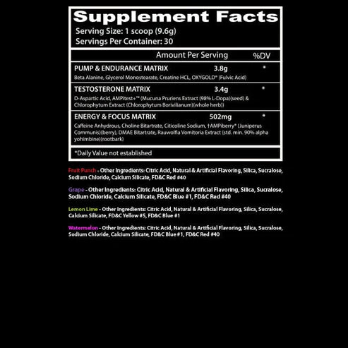 PSYCHOTIC TEST | Pre Entreno + Test Booster (30 serv)