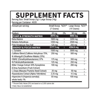 VENOM INFERNO | Pre Entreno Estimulante Ultra Intenso (40/20 serv)