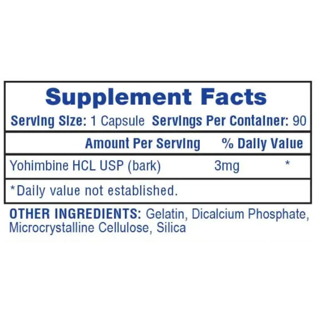 YOHIMBINE HCL 90CAPS | Hi-Tech
