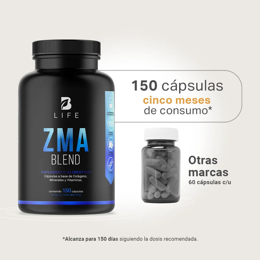 B-LIFE ZMA BLEND | Suplemento de Zinc, Magnesio y B6 (150 caps)