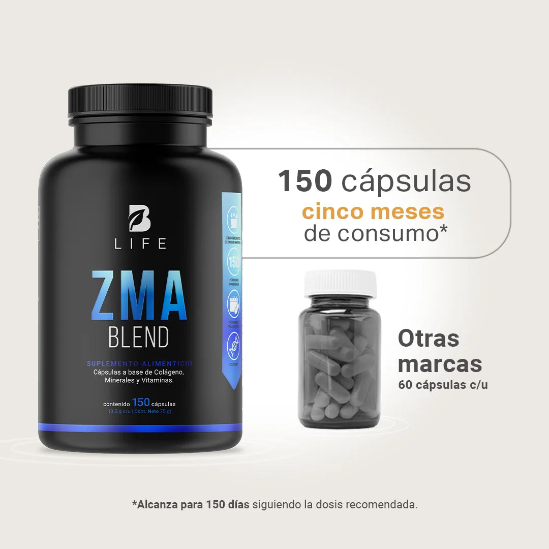 B-LIFE ZMA BLEND | Suplemento de Zinc, Magnesio y B6 (150 caps)