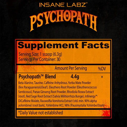 PSYCHOPATH | Pre Entreno Hardcore (30 serv)