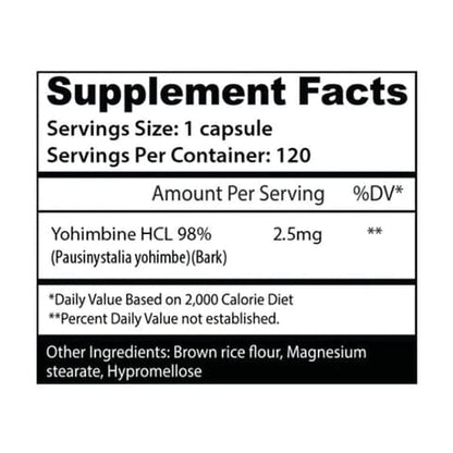 Yohimbine HCL 120CAPS